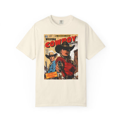 Western Comic Book T-Shirt - Ruby Don't Take Your Love to Town