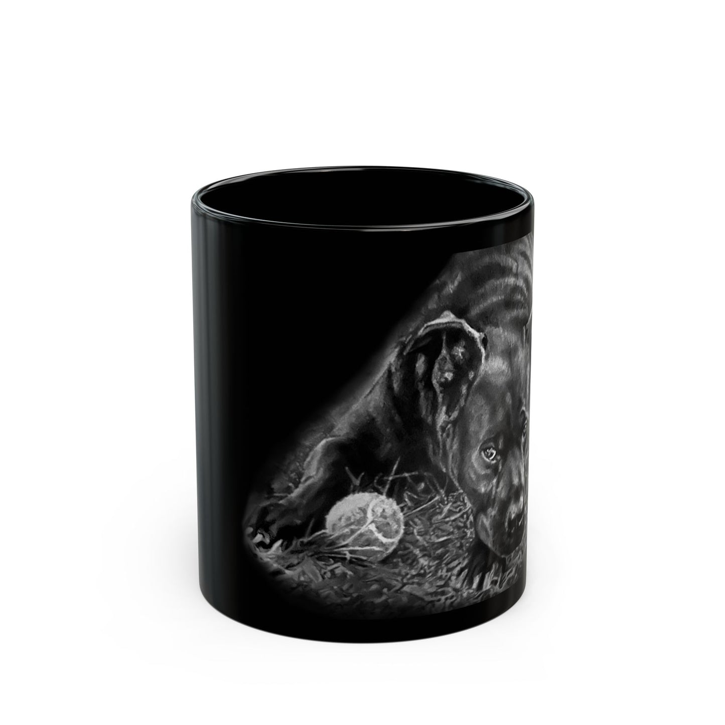 11oz Black Dog Black Mug