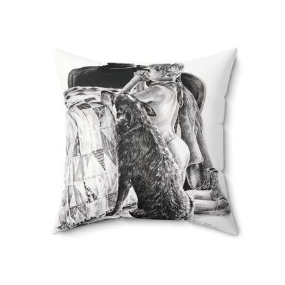 Prayer Time Square Pillow