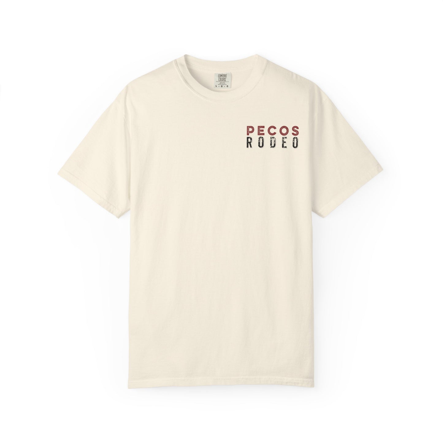 Vintage Pecos Rodeo 1883, front and back design