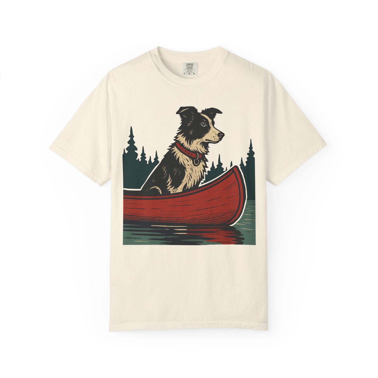 The Border Collie and the Canoe T-Shirt