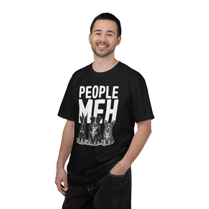 People? Meh T-shirt | Cowdog Illustration, Dog Lover Tee
