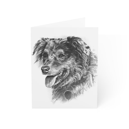 Notecards - Aussie Australian Shepherd Blank Greeting Cards (1, 10pcs)