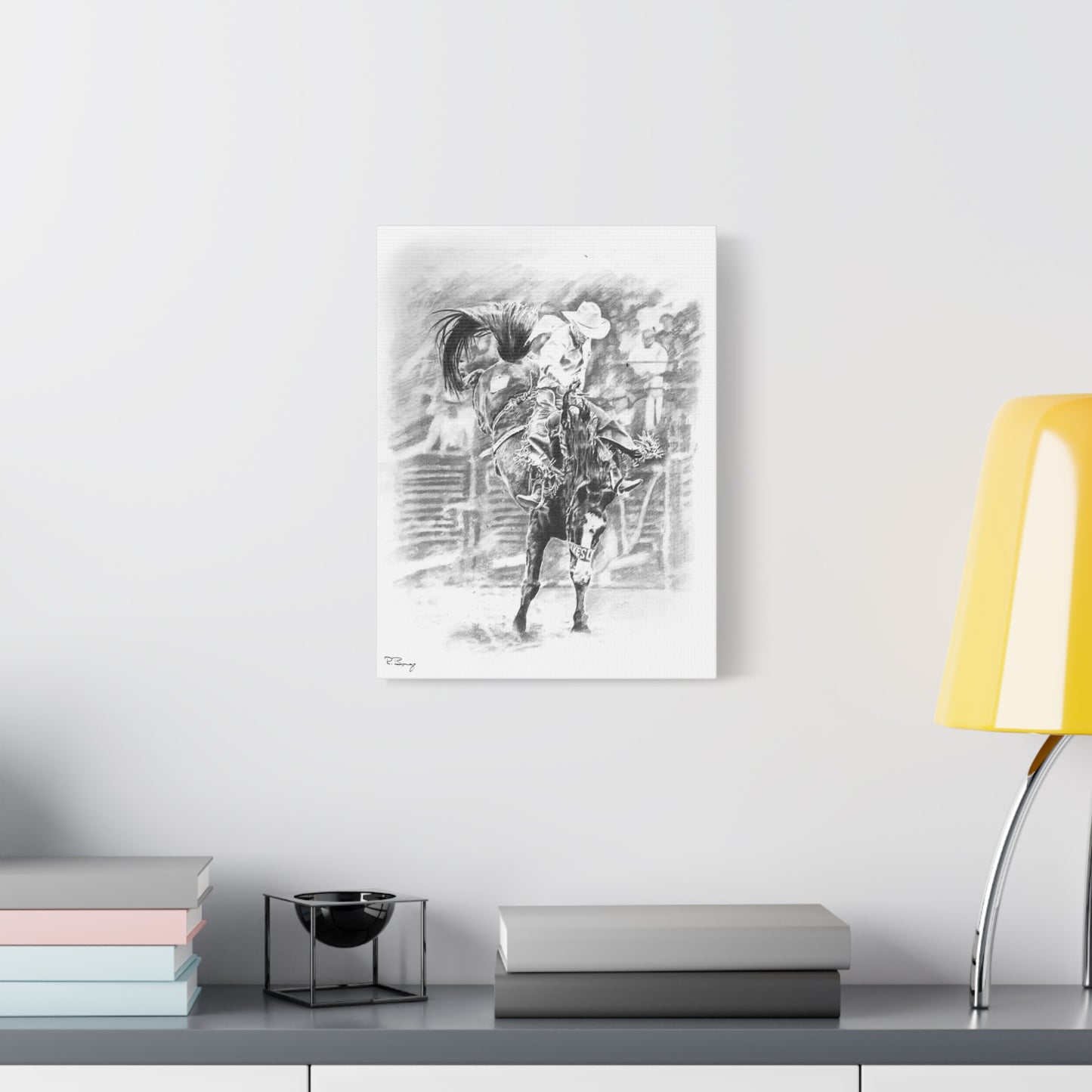 Canvas Print - Rodeo Saddle Bronc Rider