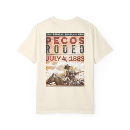 Vintage Pecos Rodeo 1883, front and back design