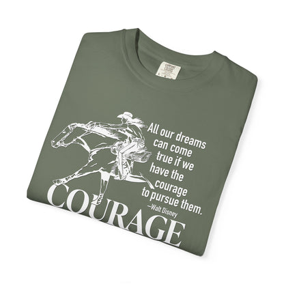 Courage Barrel Racing Garment-Dyed T-shirt