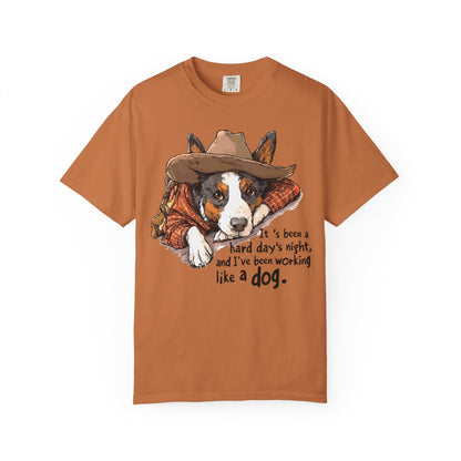 Garment-Dyed T-shirt Hard Days Night Cowdog Shirt