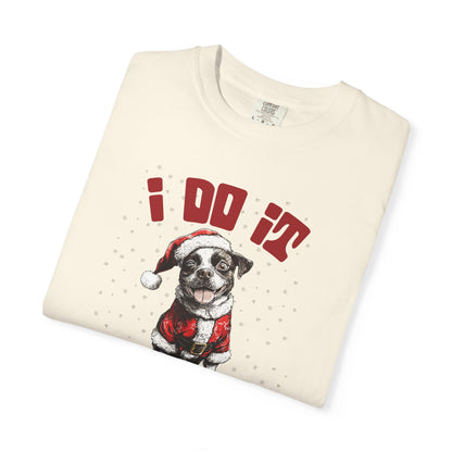 Holiday Cheer Unisex Garment-Dyed T-shirt, Christmas Gift Tee, Funny Xmas Shirt