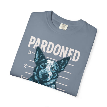 Heeler Mugshot TShirt - PARDONED OUT ON GOOD BEHAVIOR