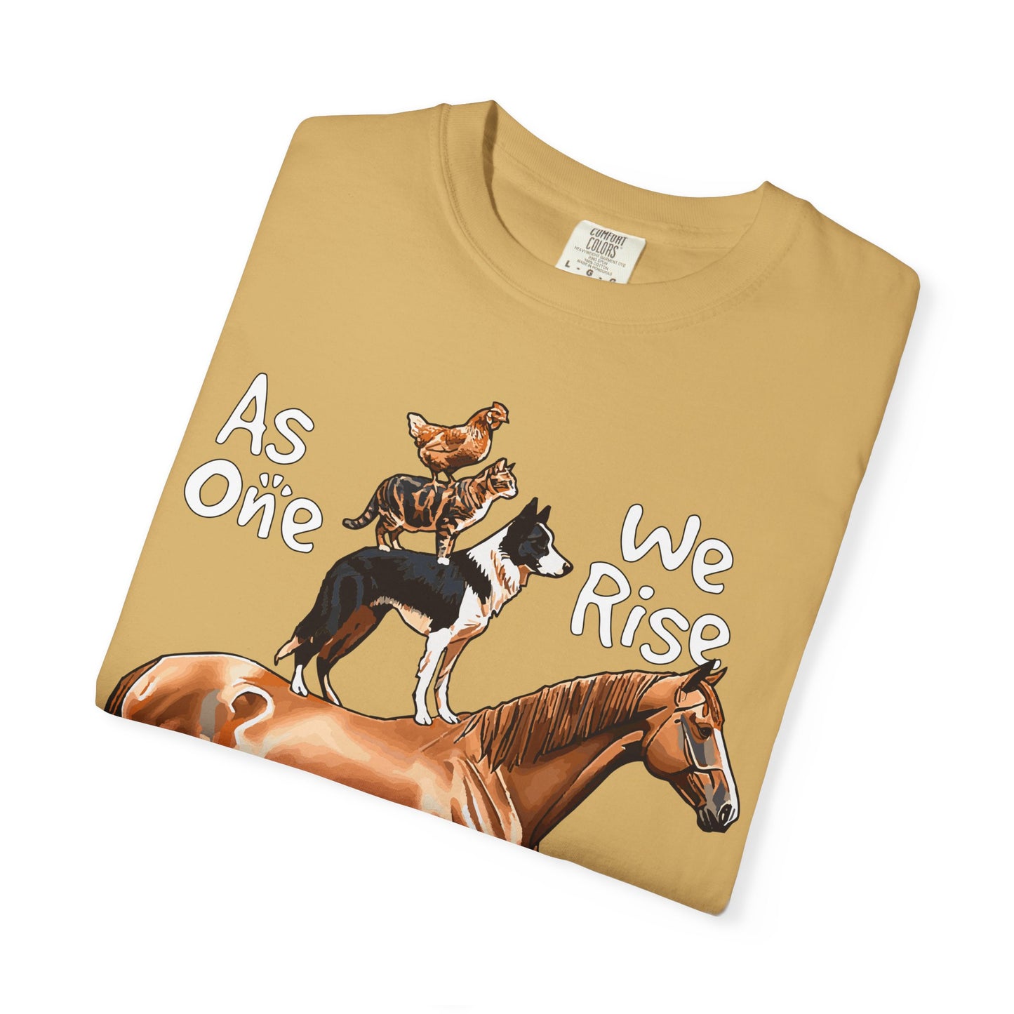 As One, We Rise, Stacked Animal Tee Shirt