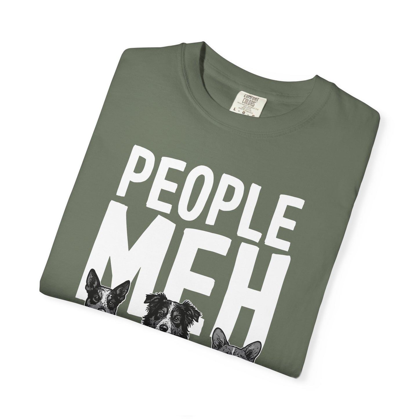 People? Meh T-shirt | Cowdog Illustration, Dog Lover Tee