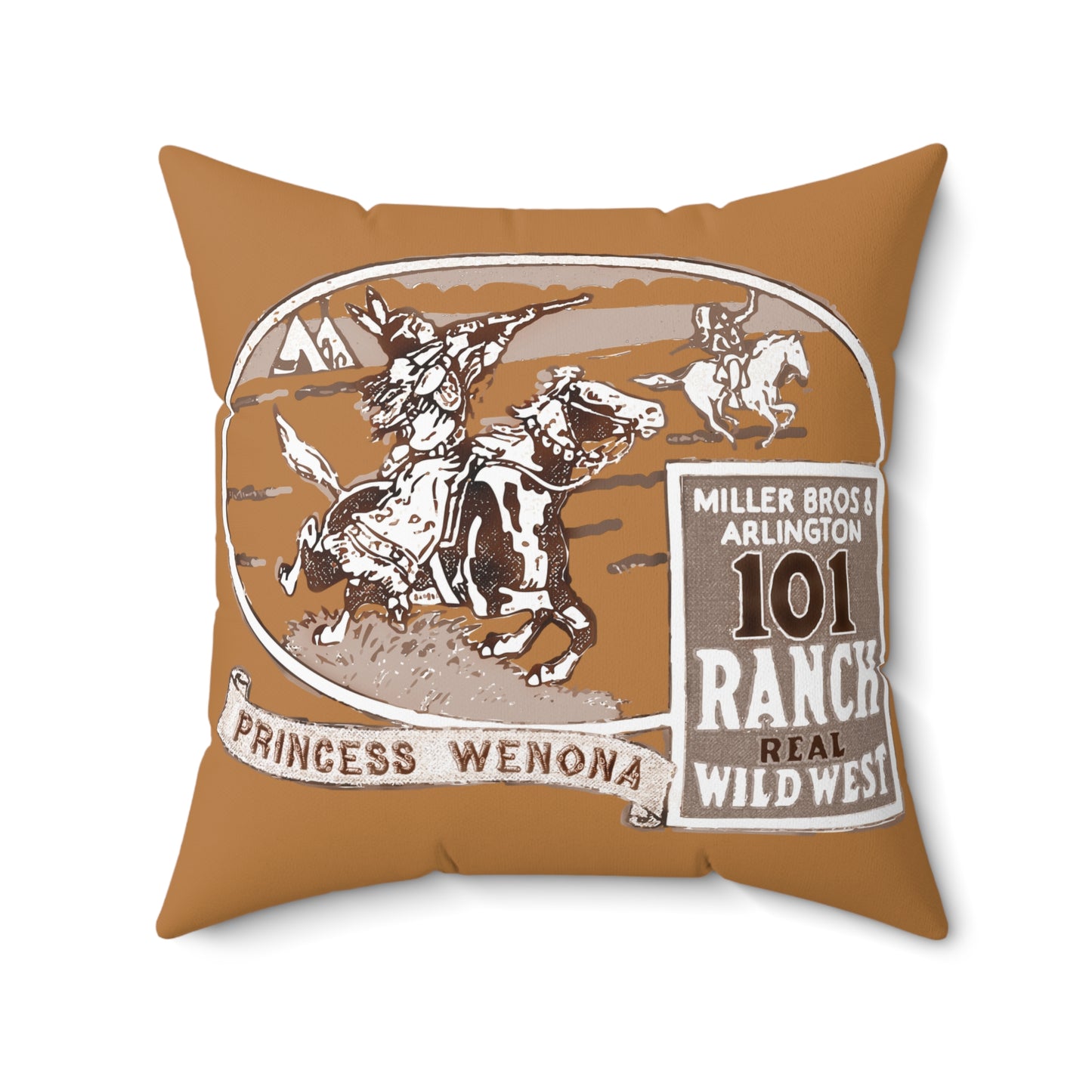 Square Pillow - Princess Wenona Pillow, 101 Ranch