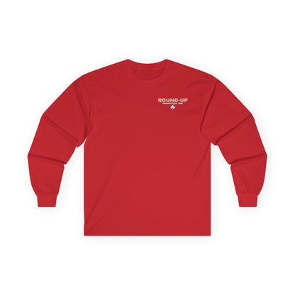 Vintage Rodeo Round-Up Pendleton Long-Sleeve T-Shirt, Front and Back