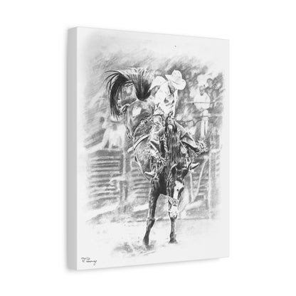 Canvas Print - Rodeo Saddle Bronc Rider