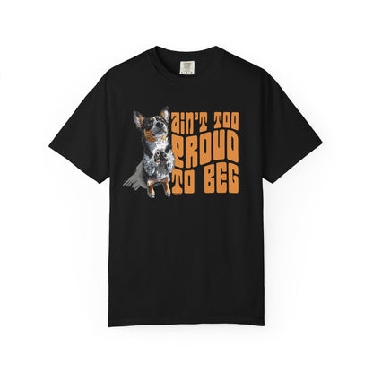 Heeler T-Shirt - Ain't Too Proud To Beg, Unisex Garment-Dyed