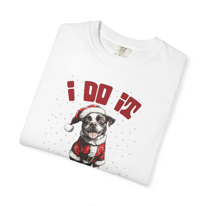 Holiday Cheer Unisex Garment-Dyed T-shirt, Christmas Gift Tee, Funny Xmas Shirt