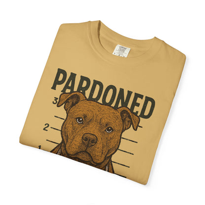 Pit Bull Mugshot TShirt - PARDONED OUT ON GOOD BEHAVIOR