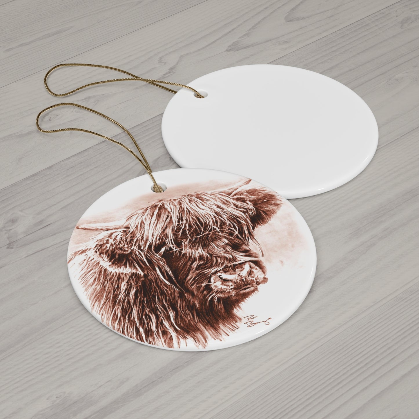 Scottish Highland Cow Ornament