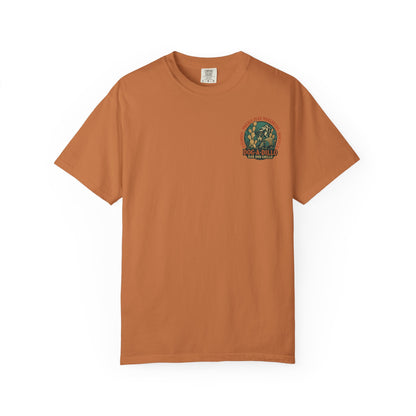 Dog-A-Dillo Armadillo Bar and Grillo T-Shirt, front and back