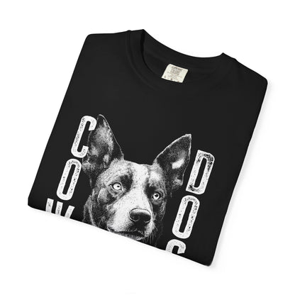 Cowdog Design with "COW DOG", Garment-Dyed T-shirt with