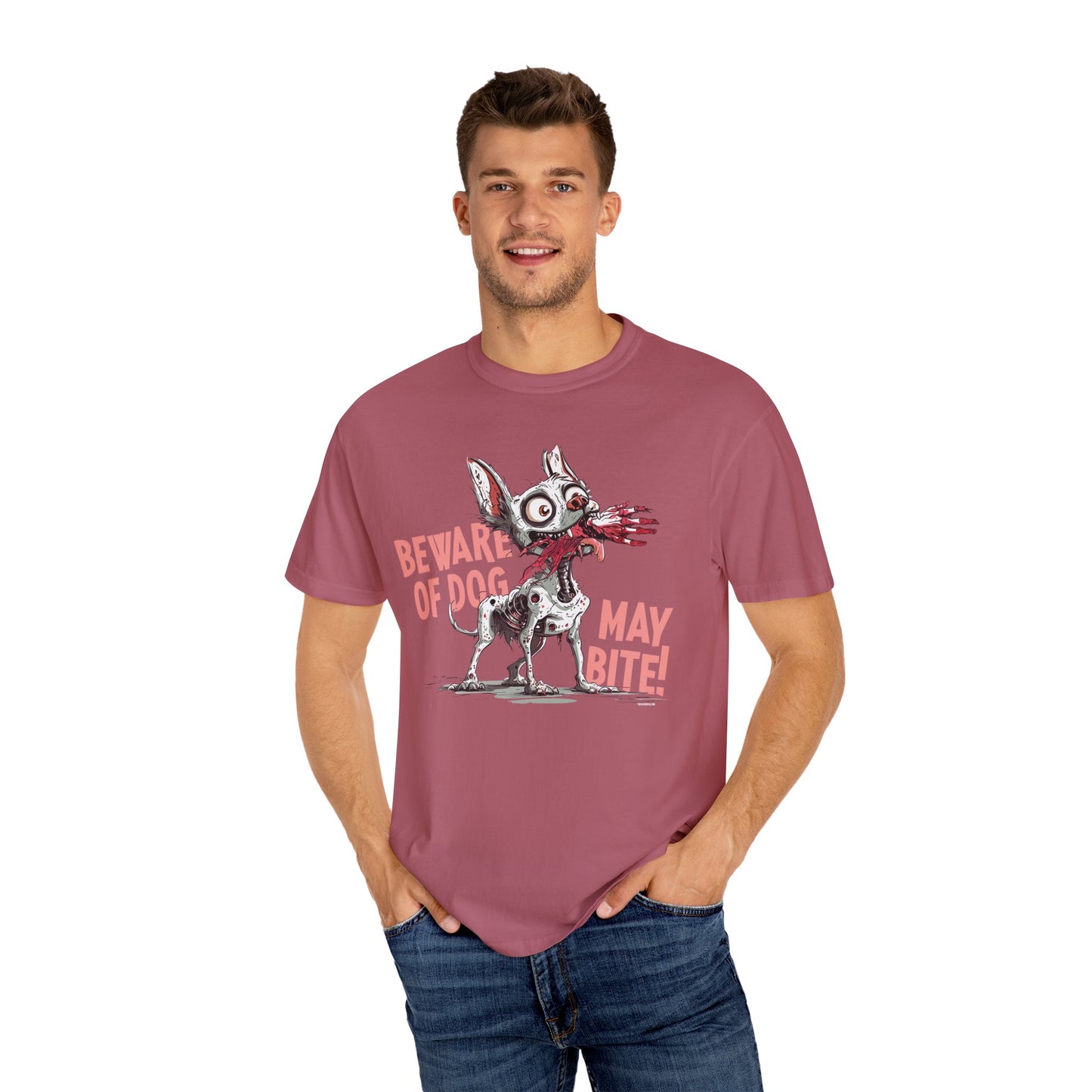 Beware of Dog Unisex T-Shirt, Super-Soft Garment-Dyed Tee