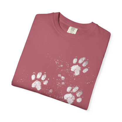 Dog Tracks T-Shirt - Unisex Garment-Dyed