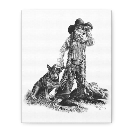 Future All-Around Cowboy Stretched Canvas