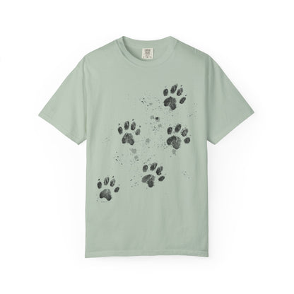 Dog Tracks T-Shirt - Unisex Garment-Dyed