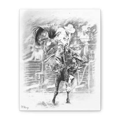 Canvas Print - Rodeo Saddle Bronc Rider