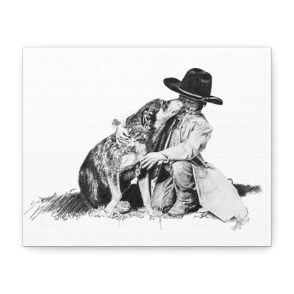 Justin's Heeler Stretched Canvas