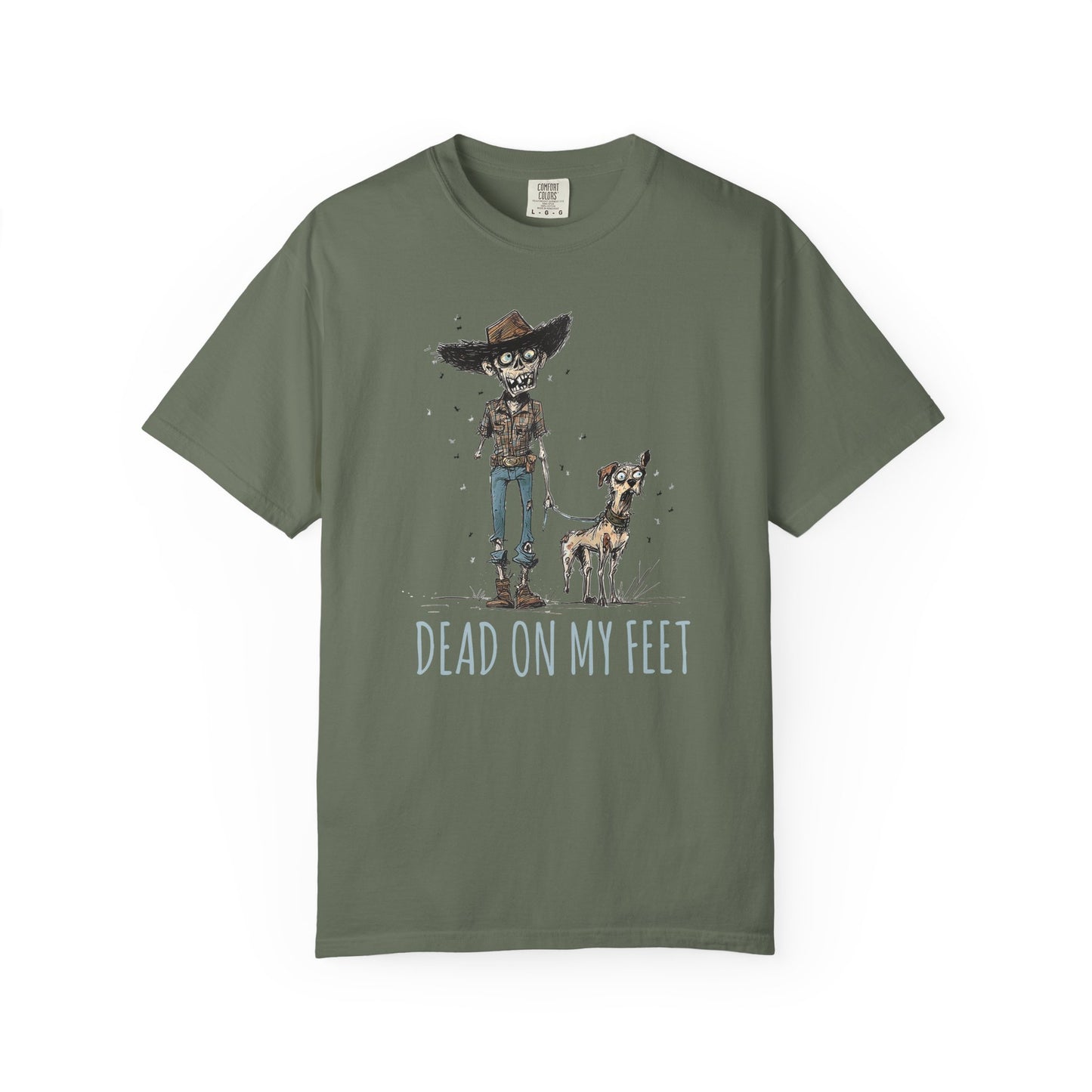 Zombie T-Shirt, Dead on My Feet, Humorous