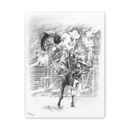 Canvas Print - Rodeo Saddle Bronc Rider