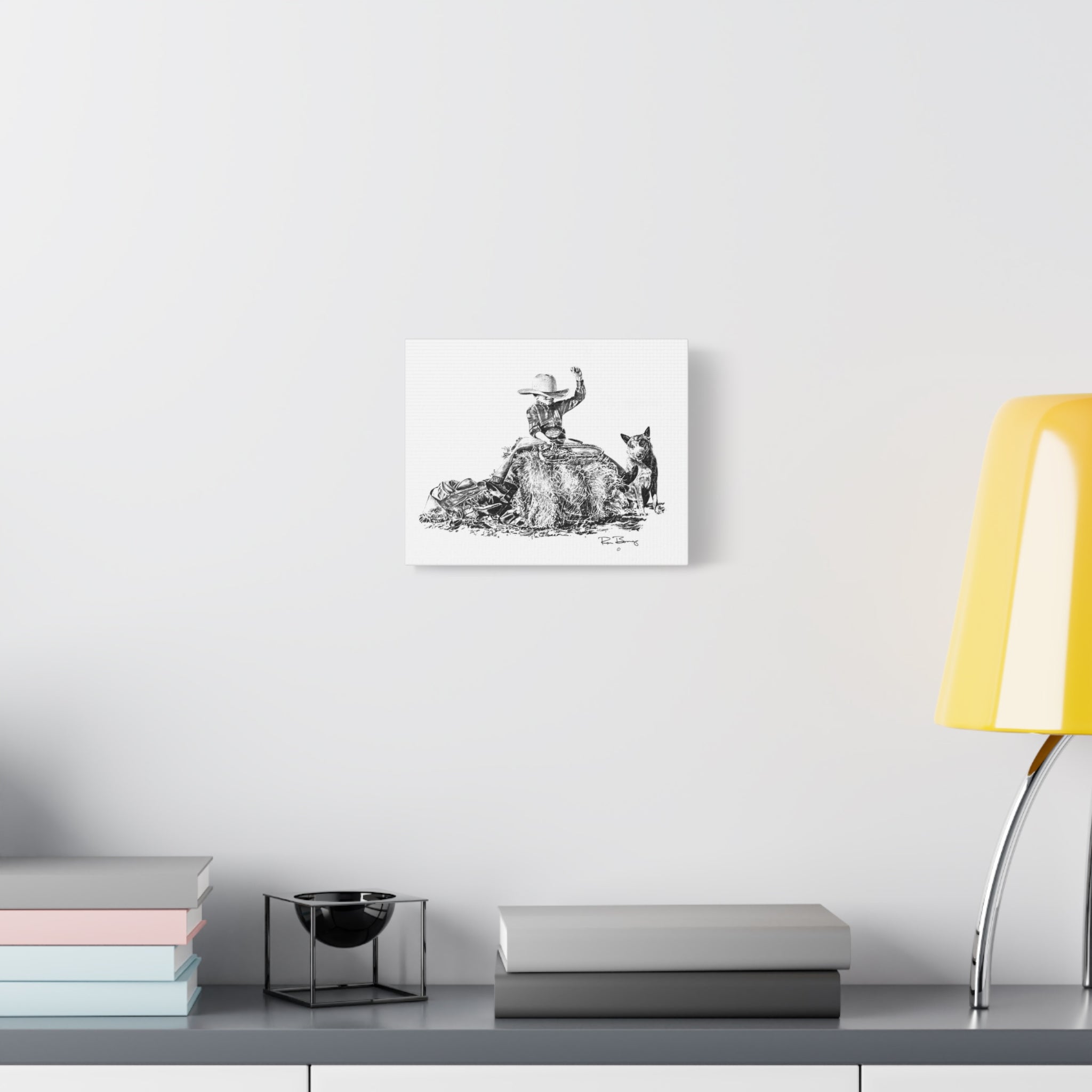 Future Bull Rider Stretched Canvas