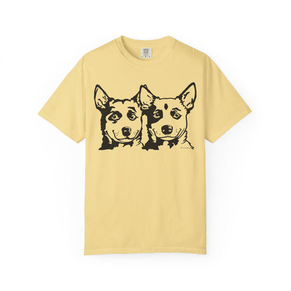 Cartoon Cowdogs Tshirt - Unisex Garment-Dyed