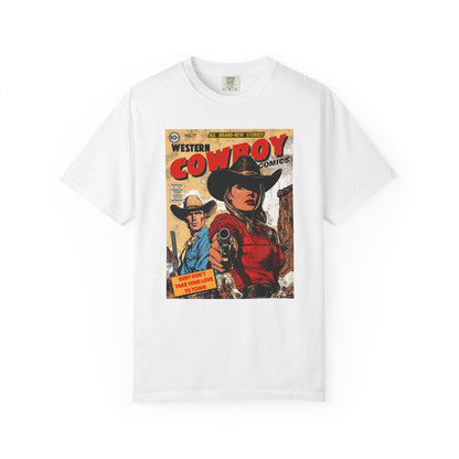 Western Comic Book T-Shirt - Ruby Don't Take Your Love to Town