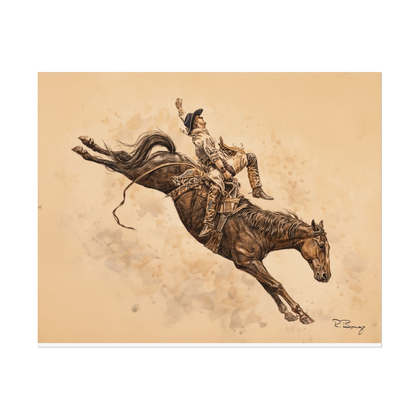 Rodeo Bareback Rider Print