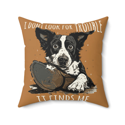 Square Pillow - Trouble Cowdog Pillow