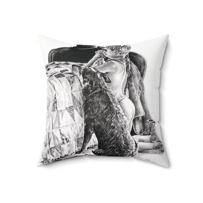 Prayer Time Square Pillow