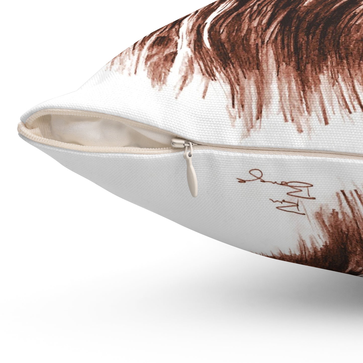 Scottish Highland Cow Brown Pillow