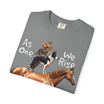 As One, We Rise, Stacked Animal Tee Shirt