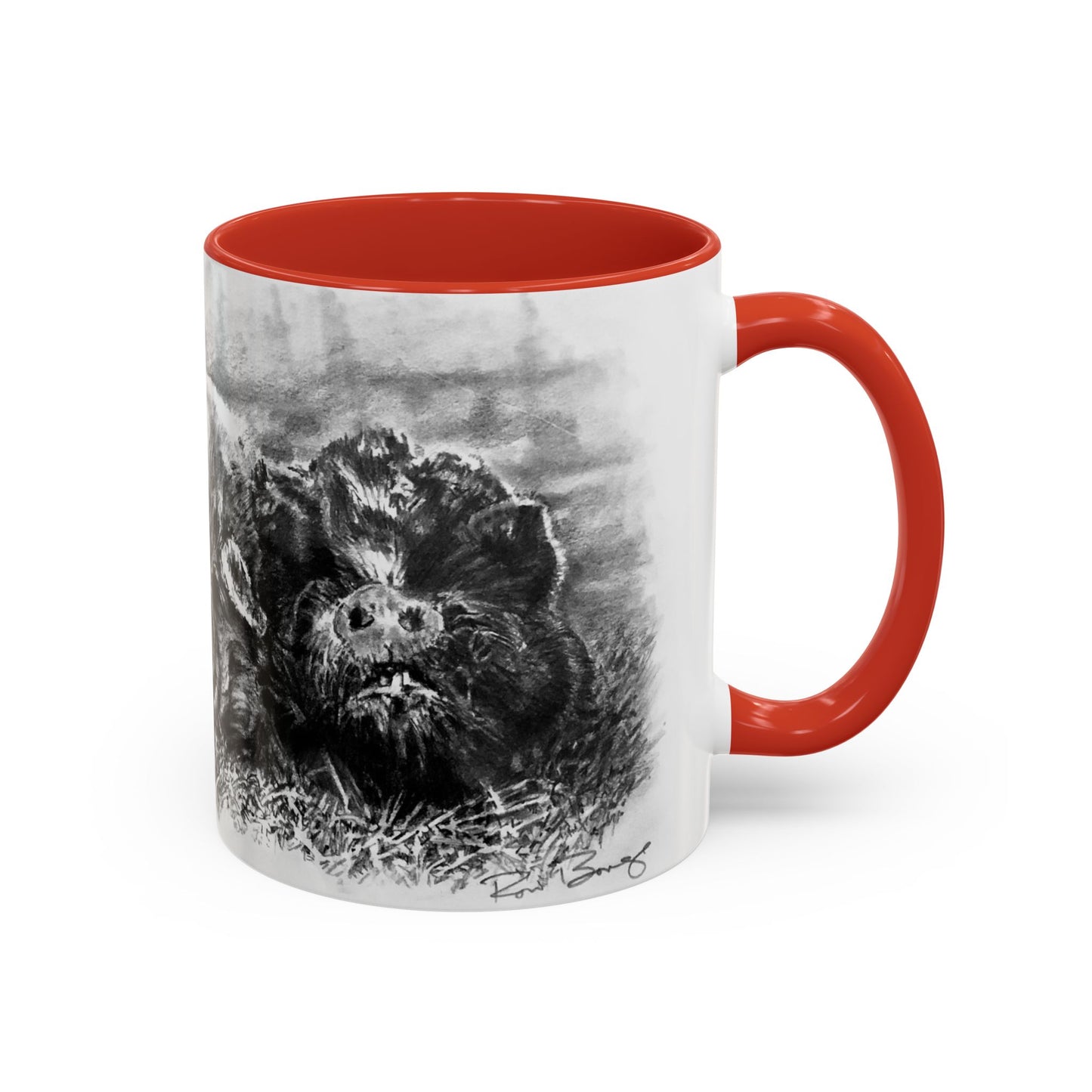 Cozy Trio Pigs Coffee Mug — Hand-Drawn Barnyard Portrait (11/15oz)