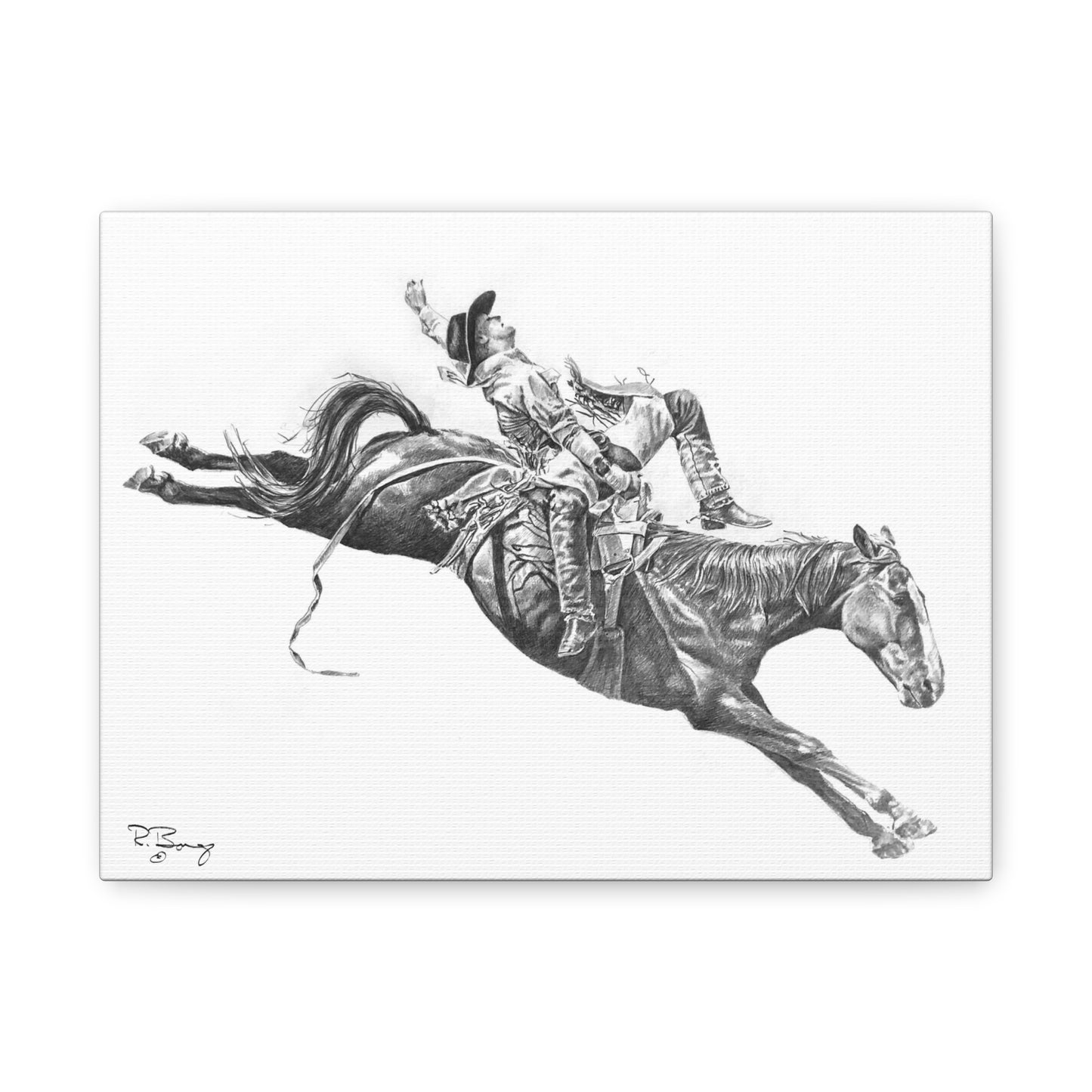 Bareback Rider, Custom Stretched Canvas