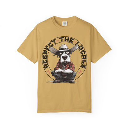 Respect the Locals T-shirt with Cowdog Design