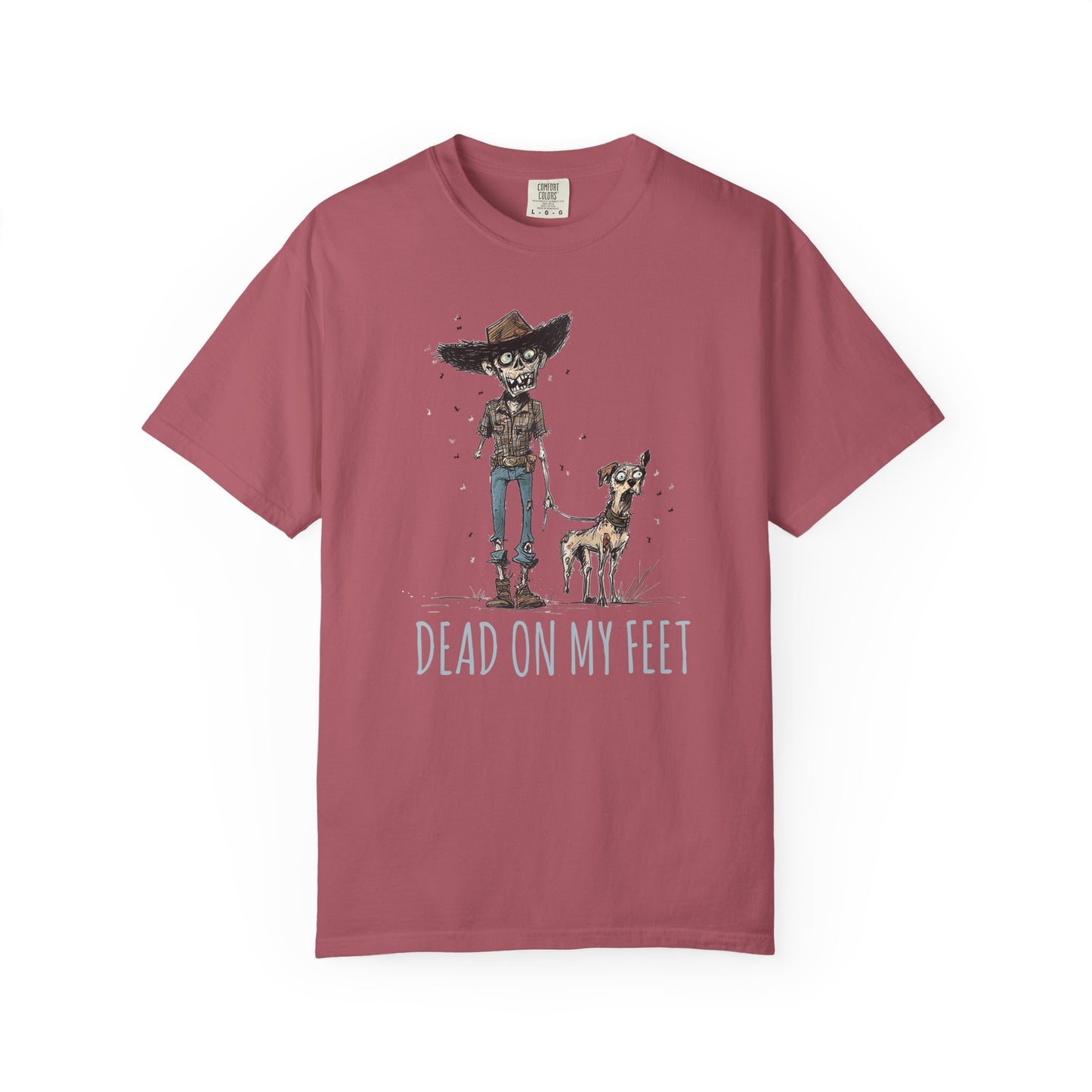 Dead on My Feet – Zombie Cowboy & Cowdog Tee