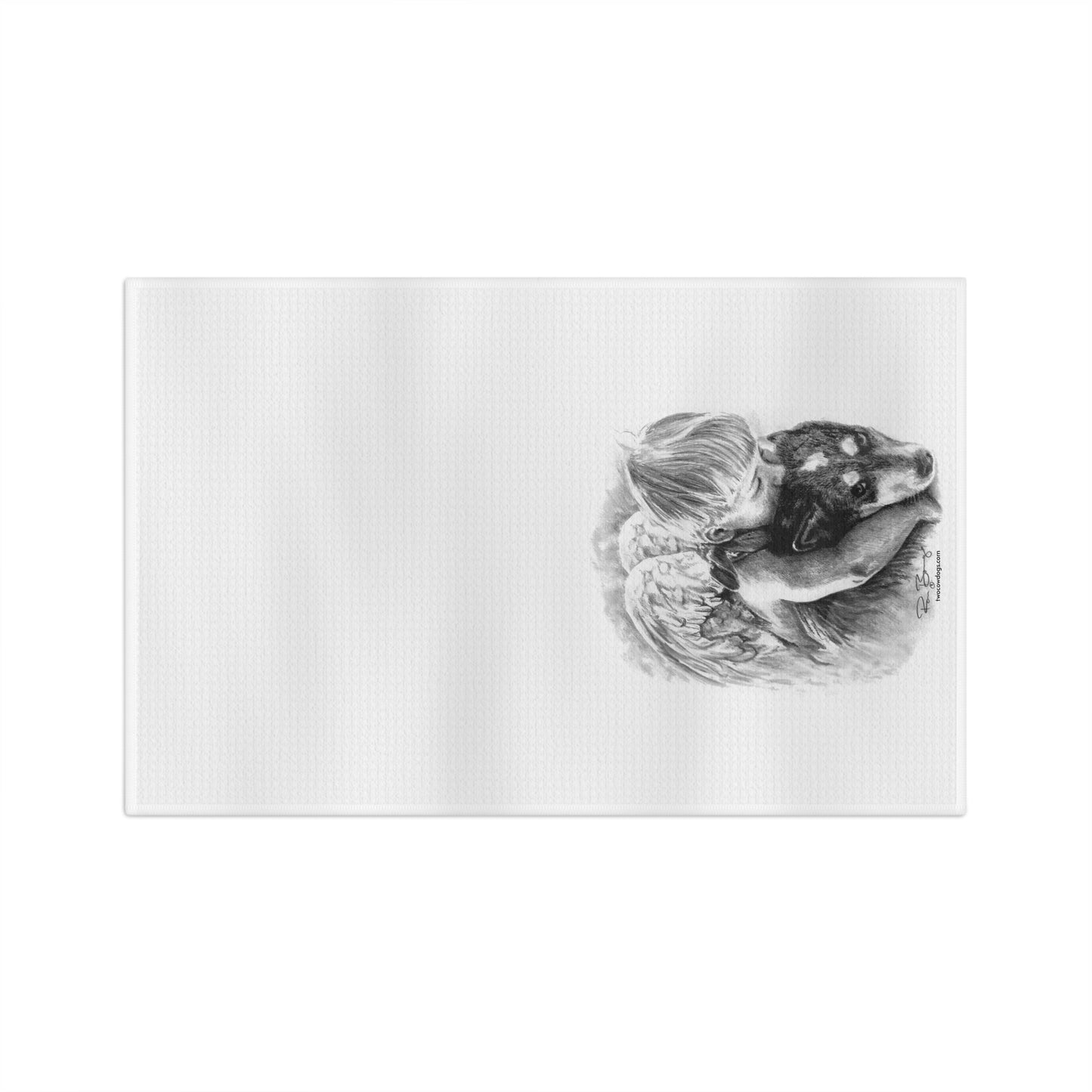 Angel Heeler Microfiber Hand Towel