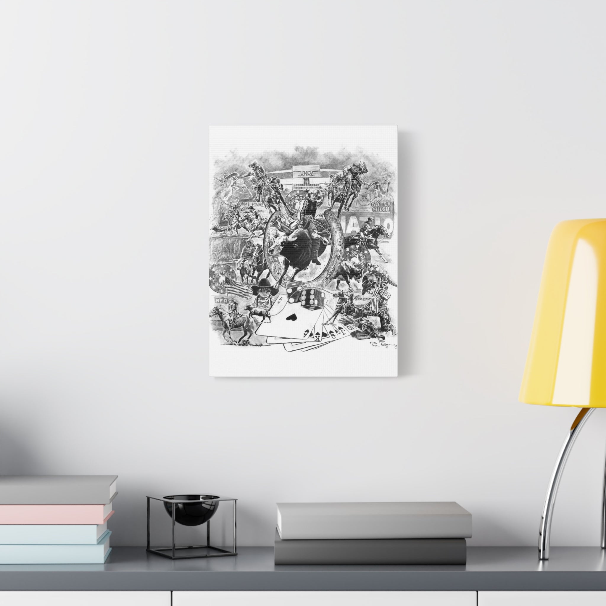 NFR National Finals Rodeo, Vegas Rodeo, Stretched Canvas
