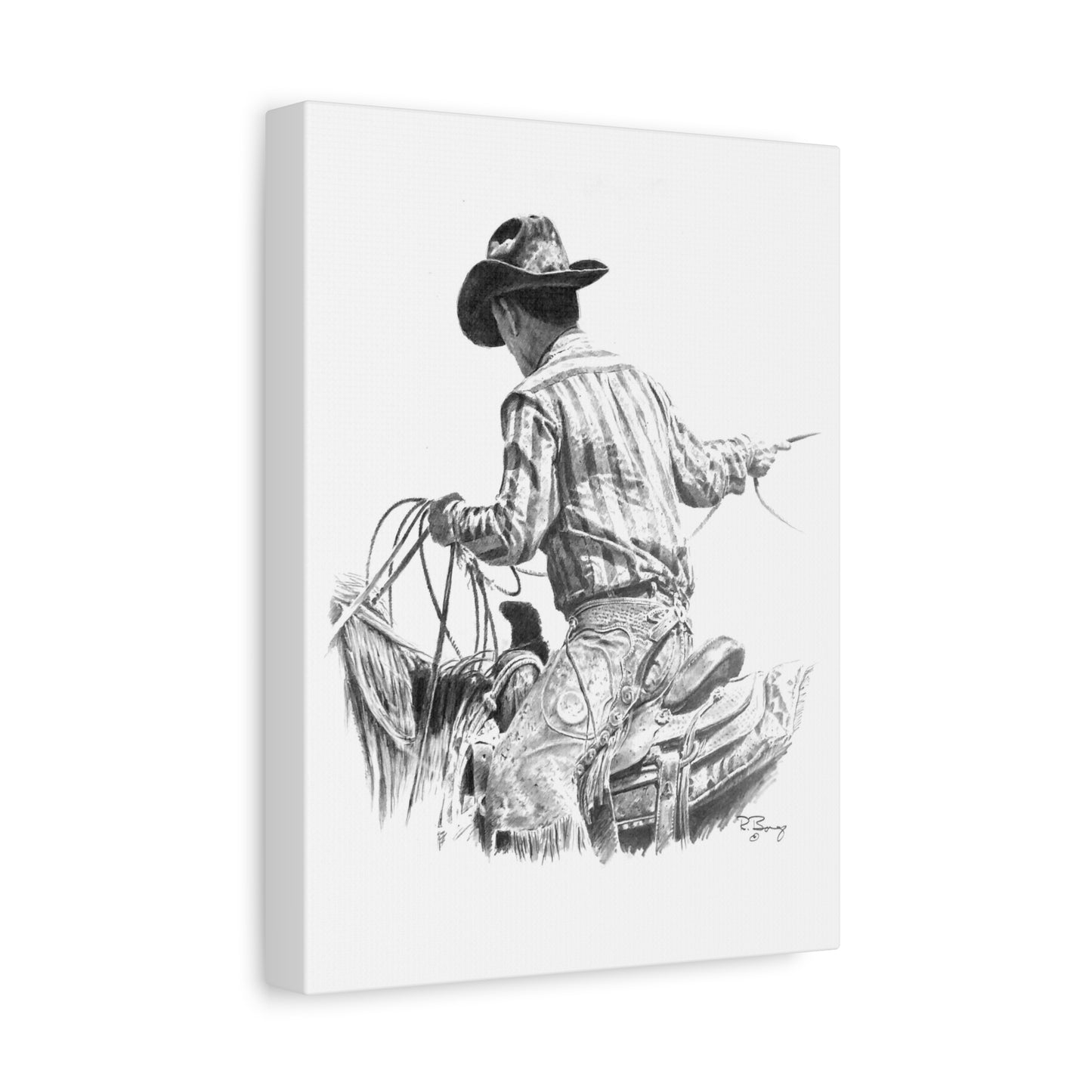 Ranch Roping, Custom Stretched Canvas