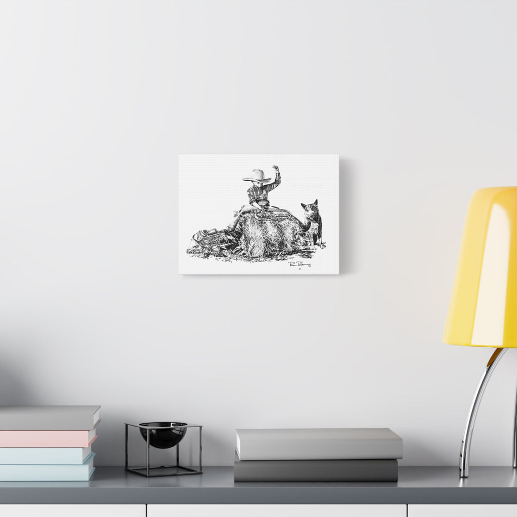 Future Bull Rider Stretched Canvas