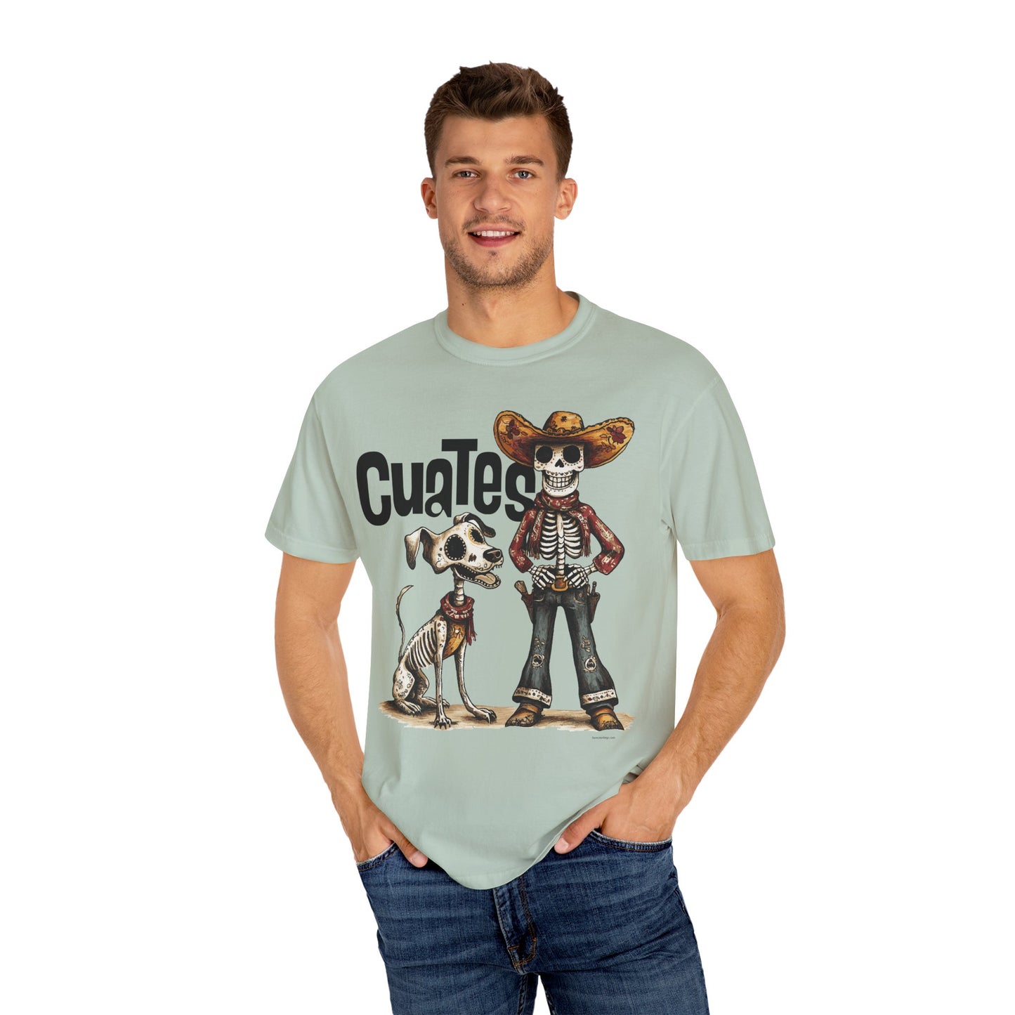 Cowboy and Cowdog Dia de los Muertos T-shirt