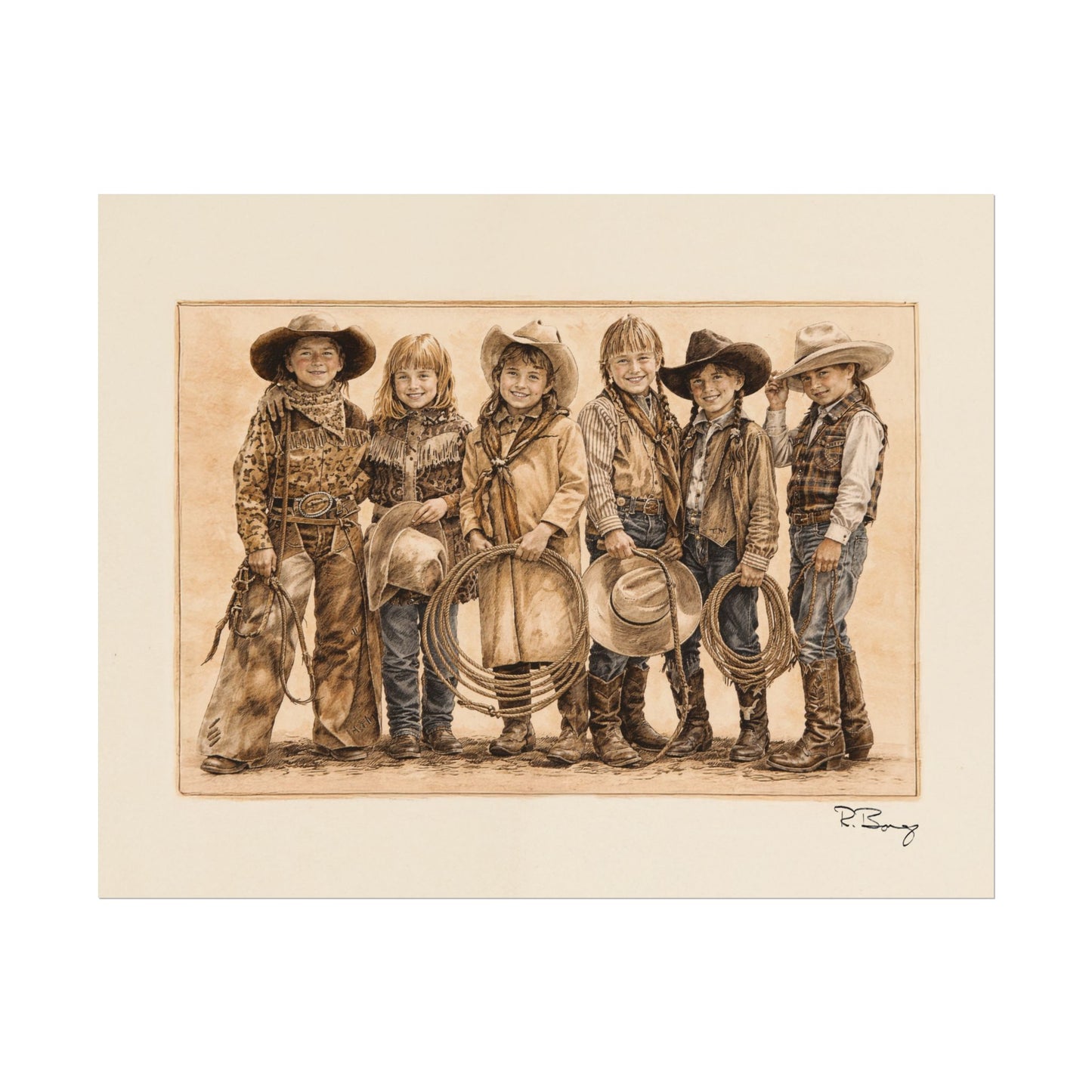 Cowgirls Archival Art Print